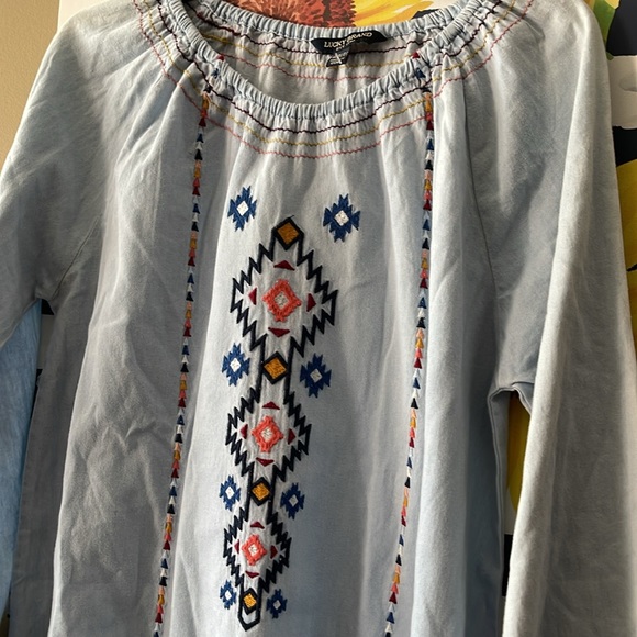 NWOT kid’s Lucky Brand embroidered fade dress XL - Picture 5 of 10